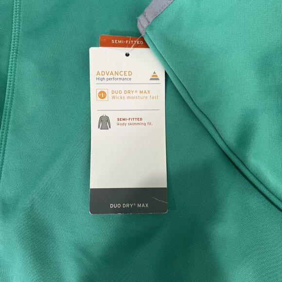 Champion Duo Dry Cowl Neck Sweatshirt Womens L Mint Fleece Lined Workout Running - Picture 3 of 9